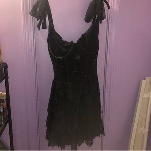 🖤 NWT widow wished upon lace ruffle mini dress 🖤